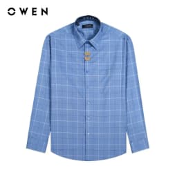 Thumbnail OWEN - Áo sơ mi dài tay Regular Fit AR230206DT màu Xanh chất liệu Bamboo 1