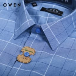 Thumbnail OWEN - Áo sơ mi dài tay Regular Fit AR230206DT màu Xanh chất liệu Bamboo 2