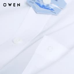 Thumbnail OWEN - Áo sơ mi ngắn tay Body Fit AB240303NT màu Trắng chất liệu Polyester Nano 1