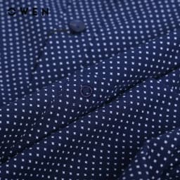 Thumbnail OWEN - Áo sơ mi ngắn tay Body Fit AB230236NT màu Navy chất liệu Bamboo-Microfiber 3