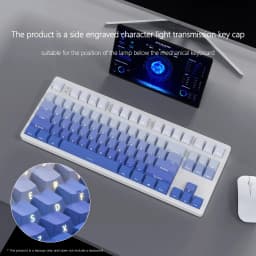 Thumbnail Pbt Keycap 136 Phím OEM Chiều Cao Khắc Bên Màu Gradient keycaps Cho Bàn Phím Cơ 3