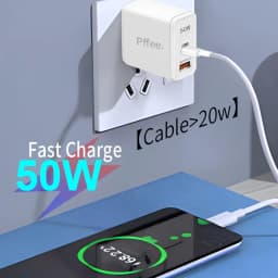Thumbnail Pffee 120W 67W USB C + QC5.0 Sạc Nhanh Loại C Cắm PD Adapter Du Lịch Sạc USB 1