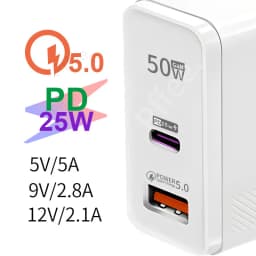 Thumbnail Pffee 120W 67W USB C + QC5.0 Sạc Nhanh Loại C Cắm PD Adapter Du Lịch Sạc USB 2