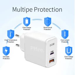 Thumbnail Pffee 120W 67W USB C + QC5.0 Sạc Nhanh Loại C Cắm PD Adapter Du Lịch Sạc USB 3