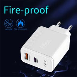 Thumbnail Pffee 120W 67W USB C + QC5.0 Sạc Nhanh Loại C Cắm PD Adapter Du Lịch Sạc USB 4