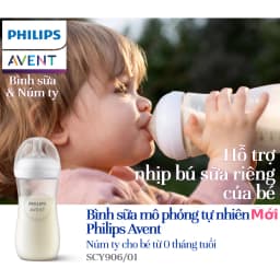 Thumbnail Philips Avent Bình sữa mô phỏng tự nhiên 330ml mới (núm ty phản ứng tự nhiên) SCY906/01 4