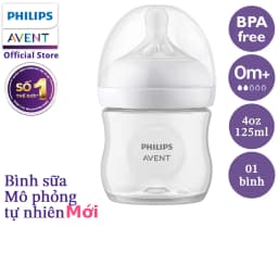 Thumbnail Philips Avent Bình sữa mô phỏng tự nhiên 125ml mới (núm ty phản ứng tự nhiên) SCY900/01 1