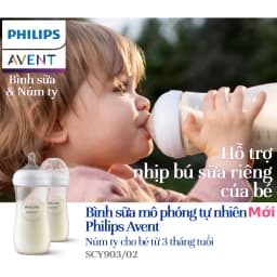 Thumbnail Philips Avent Hộp 2 Bình sữa mô phỏng tự nhiên 330ml mới (núm ty phản ứng tự nhiên) SCY906/02 4