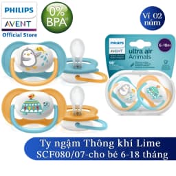 Thumbnail Philips Avent núm ty ngậm thông khí 6-18 tháng, vỉ đôi SCF080/07 SCF080/08 2
