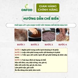 Thumbnail Phở bún gạo lứt hữu cơ ONFOD dành cho người ăn kiêng, giảm cân, tiểu đường, gym, yoga thực dưỡng eat clean 500g 2