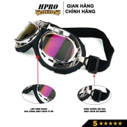 Thumbnail Phụ kiện Kính Phi Công kính UV Hpro Helmet gắn mũ bảo hiểm 1/2 và 3/4 đi phượt trang trí mũ chắn gió bảo vệ mắt 3