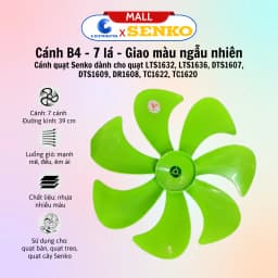 Thumbnail Phụ kiện thay thế quạt Senko và cánh quạt 3 cánh Senko B3, B4, B5 - Giao màu ngẫu nhiên - Chính hãng 4