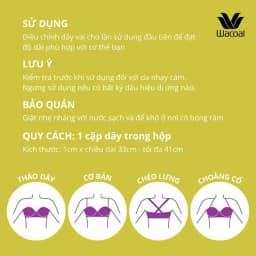 Thumbnail Phụ kiện Wacoal dây vai áo ngực silicone trong suốt , dây áo trong cao cấp IMM9040 - MM9040 4