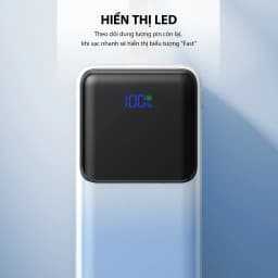 Thumbnail Pin dự phòng sạc nhanh VIVAN VPB-D30 Xanh Trắng 30000mAh Hiển thị đèn LED PD+QC3.0 22.5W, 2 cổng sạc vào - 3 cổng sạc ra 4