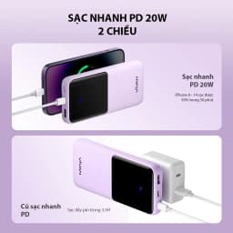 Thumbnail Pin Sạc Dự Phòng 10000mAh VIVAN VPB-E10 Tích Hợp Dây Sạc, 4 OUTPUT Công Suất 22.5W, Hỗ Trợ PD/ QC3.0/ VOOC 4