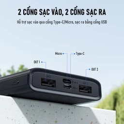 Thumbnail Pin Sạc Dự Phòng 10.000mAh ROBOT RT190S 2 Cổng Sạc Vào & 2 Cổng Sạc Ra - Chính Hãng 2