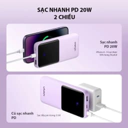 Thumbnail Pin Sạc Dự Phòng Chính Hãng 10000mAh VIVAN VPB-M10/ VPB-Q10 20000mAh X10 Sạc Nhanh Chuẩn PD/QC3.0 18W 2