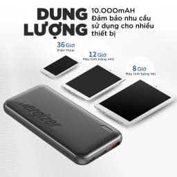 Thumbnail Pin sạc dự phòng Energizer 10000mAh/ 3.7V - 3 cổng sạc tiện lợi, tích hợp sạc nhanh hai chiều 1