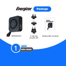 Thumbnail Pin sạc dự phòng Energizer 10000mAh/ 3.7V - 3 cổng sạc tiện lợi, tích hợp sạc nhanh hai chiều 4