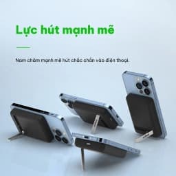 Thumbnail Pin sạc dự phòng không dây Belkin BOOSTCHARGE Magnetic 7.5W 5.000mAh có chân chống, cáp đi kèm C-C 1m - BPD004bt 3