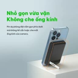 Thumbnail Pin sạc dự phòng không dây Belkin BOOSTCHARGE Magnetic 7.5W 5.000mAh có chân chống, cáp đi kèm C-C 1m - BPD004bt 4