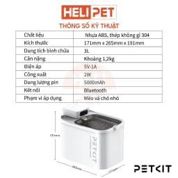 Thumbnail [PIN SẠC] Máy Lọc Nước Cho Chó Mèo Dùng Pin PETKIT Eversweet Max - HeLiPet 2