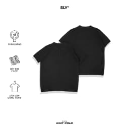 Thumbnail Polo Knit SLY Dệt Kim 2 lớp màu Đen 1