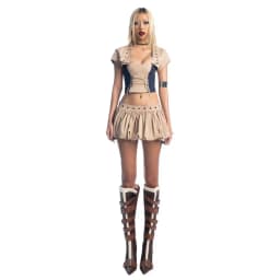 Thumbnail Puzzle Puff Hem Parachute Mini Skirt - Chân váy bí vải dù đóng khoen lưng 1