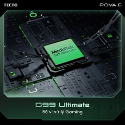 Thumbnail [Quà tặng kèm có hạn] Điện thoại gaming Tecno Pova 6 (8+8)GB/256GB I 6000mAh + 70W I AMOLED 120Hz I 108MP 3