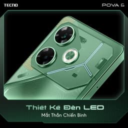 Thumbnail [Quà tặng kèm có hạn] Điện thoại gaming Tecno Pova 6 (8+8)GB/256GB I 6000mAh + 70W I AMOLED 120Hz I 108MP 4