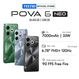 Thumbnail [Quà Tặng kèm có hạn] Điện thoại Tecno Pova 6 Neo (8GB/128GB) - Helio G99 Ultimate | 7000 mAh | Sạc nhanh 33W 1