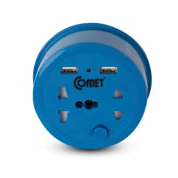 Thumbnail [QUÀ TẶNG] Ổ Cắm Điện Du Lịch COMET CES9111 Dây Quay Tròn Dài 1M, 2 Ổ USB, 1 Ổ 3 Chấu, 1 Ổ 2 Chấu 1