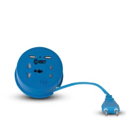 Thumbnail [QUÀ TẶNG] Ổ Cắm Điện Du Lịch COMET CES9111 Dây Quay Tròn Dài 1M, 2 Ổ USB, 1 Ổ 3 Chấu, 1 Ổ 2 Chấu 3