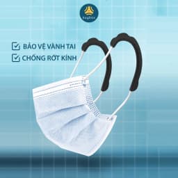 Thumbnail Quai silicone đeo khẩu trang hình gợn sóng, bảo vệ vành tai, đeo kính không tuột - Buybox - BBPK195 2