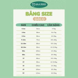 Thumbnail QUẦN ÁO LẺ SIZE cho bé Ualarogo HÀNG TRƯNG BÀY 0-5 tuổi tổng hợp các mã 4