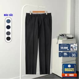Thumbnail Quần Âu Bigsize Nam 80-140KG AKYOO Cao Cấp, Chống Nhăn, Không Bai Xù - QA 22 (Combo 2 quần tiết kiệm 10%) 2