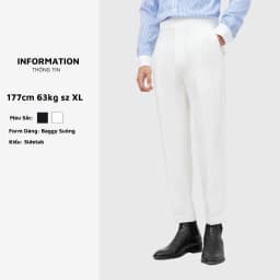 Thumbnail Quần âu cạp cao nam ARMCEO dáng baggy suông Hàn cao cấp - A03 1