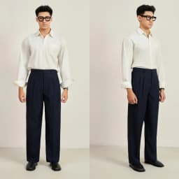 Thumbnail Quần âu Essential cạp cao PEALO form xuông Cạp cao chất liệu cao cấp 2