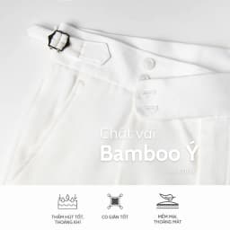 Thumbnail Quần âu nam cạp cao sidetab ARMCEO Atus form dáng baggy suông tôn dáng Hàn Quốc, chất liệu bamboo ý cao cấp -A05 2