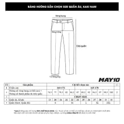 Thumbnail Quần âu nam có ly màu xanh đen May 10 020123182CL 1-TK (chưa lên gấu) 4