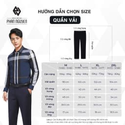 Thumbnail Quần âu nam công sở cao cấp Phan Nguyễn, chất liệu vải mềm mại, thông thoáng, form slim fit QVL.827 4
