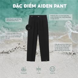 Thumbnail Quần âu nam đen dáng baggy Baeton Aiden cạp cao tôn dáng, co giãn thoải mái-A01 2