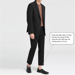 Thumbnail Quần âu nam đen dáng baggy Baeton Aiden cạp cao tôn dáng, co giãn thoải mái-A01 4