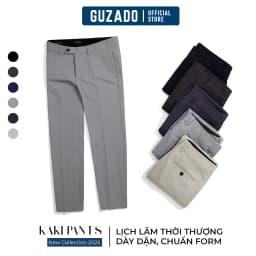 Thumbnail Quần Âu Nam GUZADO Cao Cấp Vải KaKi Dày Dặn, Kiểu Dáng Slimfit Hiện Đại, Phong Cách Công Sở GTR01S 1