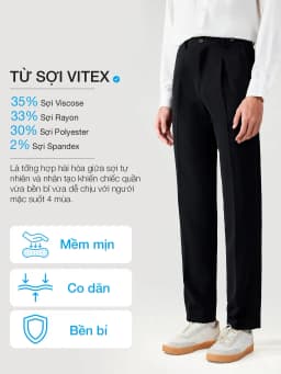 Thumbnail Quần âu nam JBAGY - Smart Pants điều chỉnh cạp, vải Vitex co giãn cao cấp chống nhăn - JA0303 2