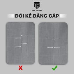 Thumbnail Quần âu nam kẻ vuông  MAC ARTHUR chất vải Gỗ Sồi cao cấp, mềm mịn, mát lạnh, chống nhăn, co giãn 3