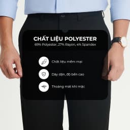 Thumbnail Quần Âu Nam KRIK Form Carrot Chất Liệu Polyester Thiết kế Trẻ Trung Lịch Lãm QA7122 1
