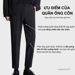 Thumbnail Quần Âu Nam MANDO Quần Tây Nam Công Sở Ống Côn Cao Cấp Form Đứng Basic Unisex Thời Trang Hàn Quốc QAN01 3
