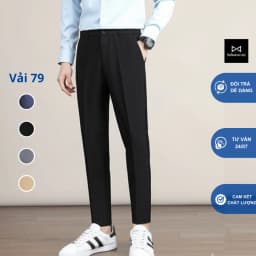 Thumbnail Quần âu nam MMANS chất vải 79 cao cấp ống côn co giãn nhẹ dáng ôm body 1