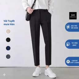 Thumbnail Quần âu nam MMANS chất vải tuyết mưa ống côn co giãn dáng ôm body 1